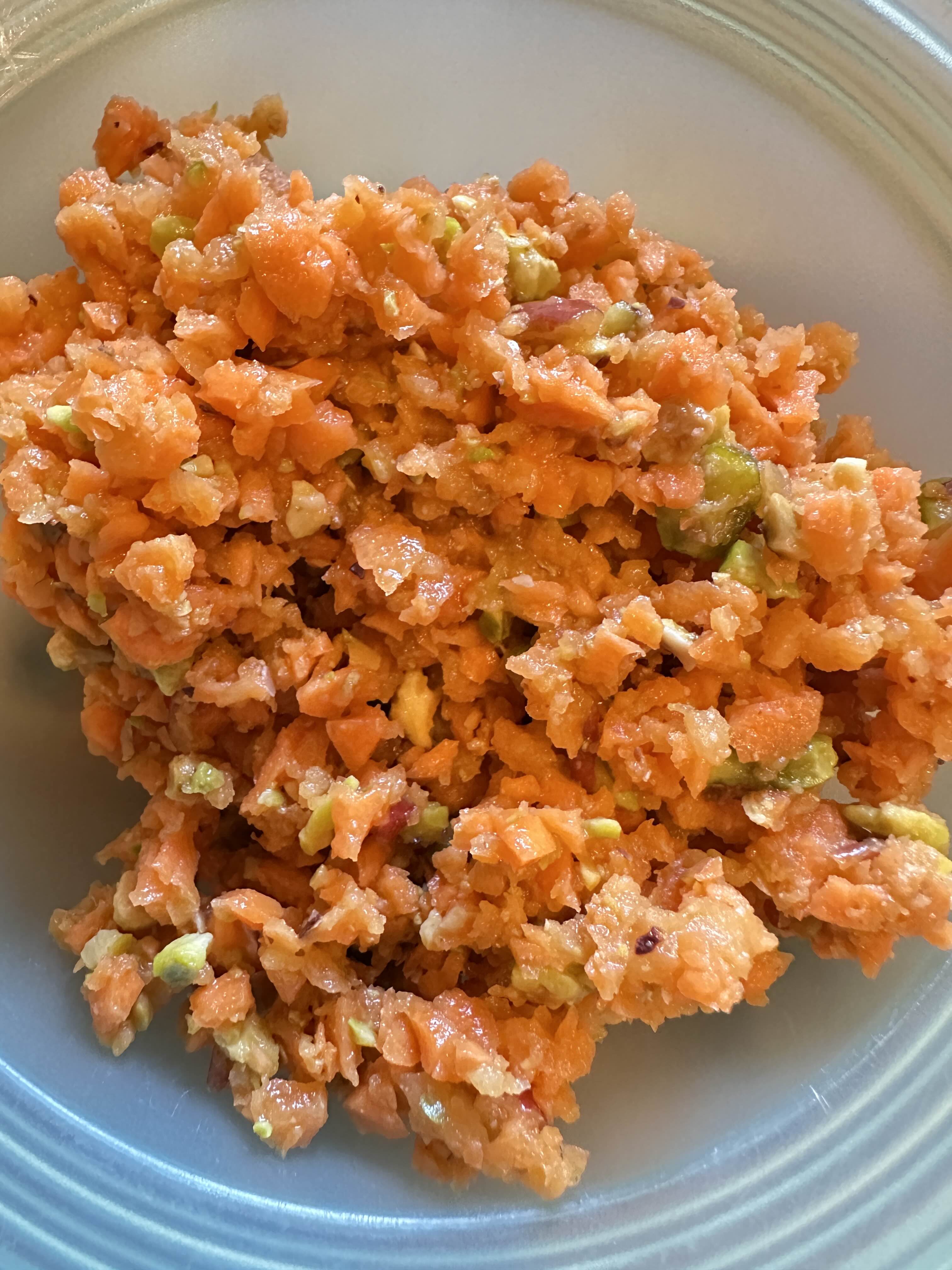 Möhren Pistazien Salat